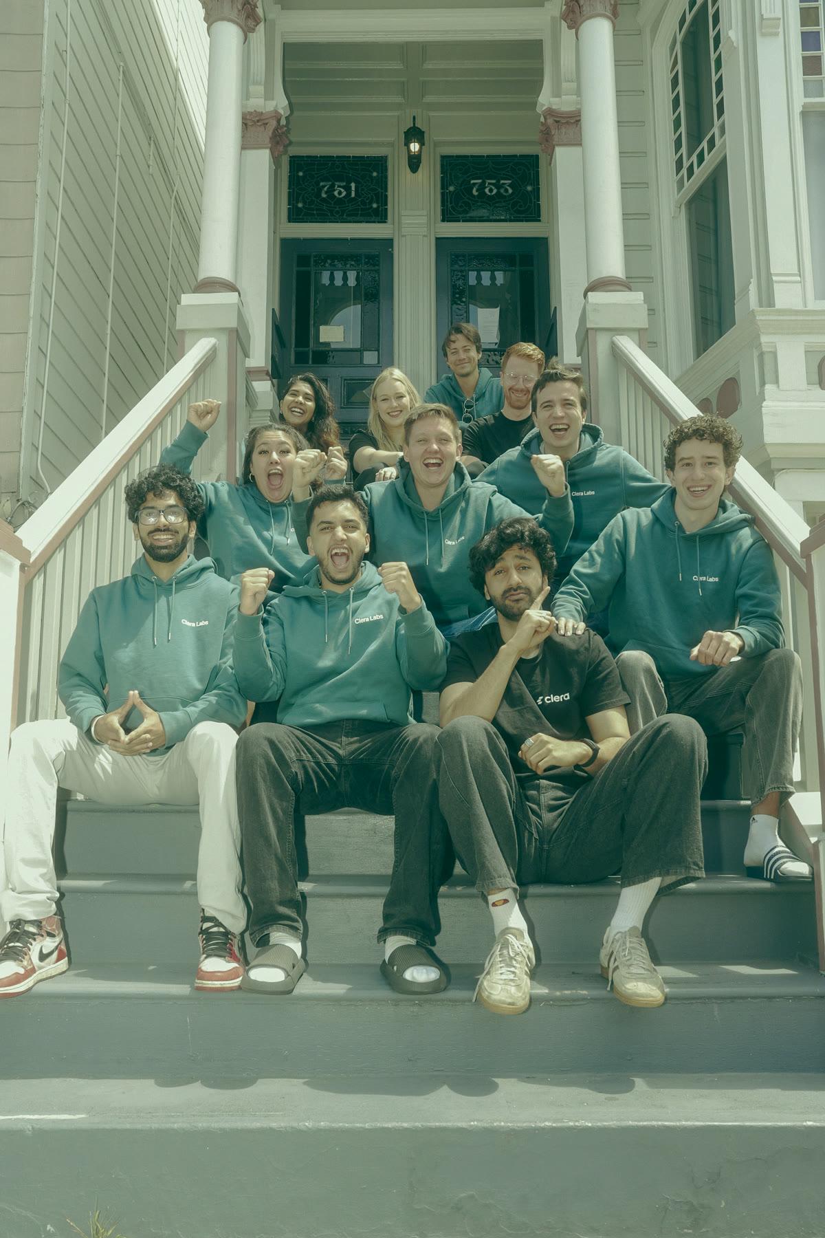 The Clera team on the steps of their San Francisco house
